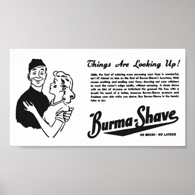 Burma Shave Adoring Eyes Poster (Front)