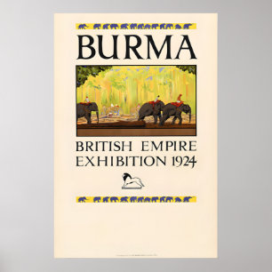 Burma - Vintage Travel Poster