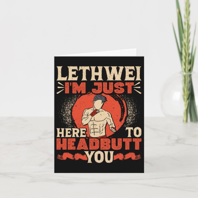 Burmese Boxing Headbutt Lethwei Training Art Of 9  Card (Front)