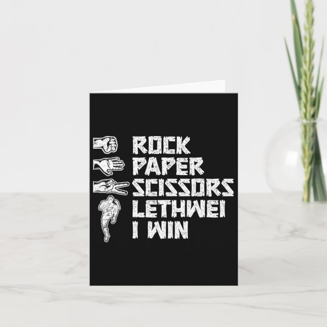 Burmese Boxing Rock Paper Scissors Lethwei I Win L Card (Front)