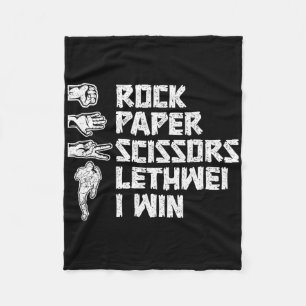 Burmese Boxing Rock Paper Scissors Lethwei I Win L Fleece Blanket