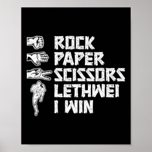 Burmese Boxing Rock Paper Scissors Lethwei I Win L Poster