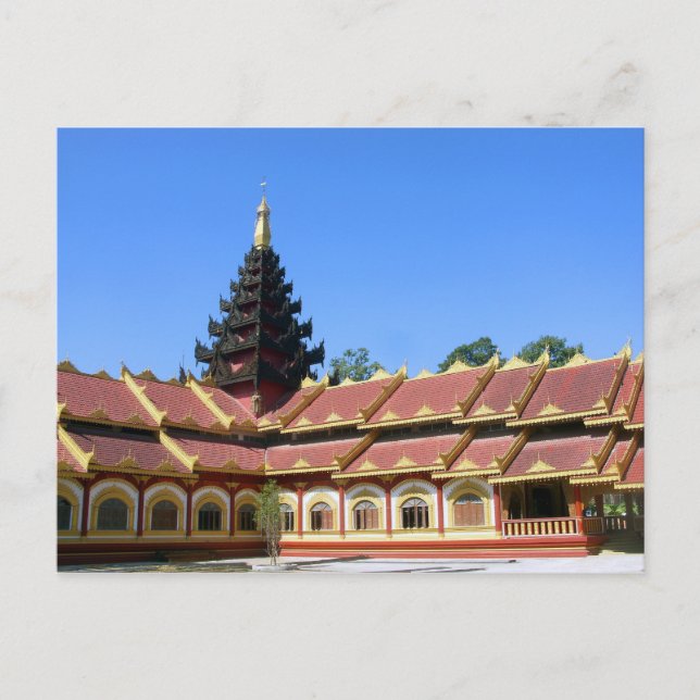 Burmese Buddhist Temple Phra Jow La Keng Postcard (Front)