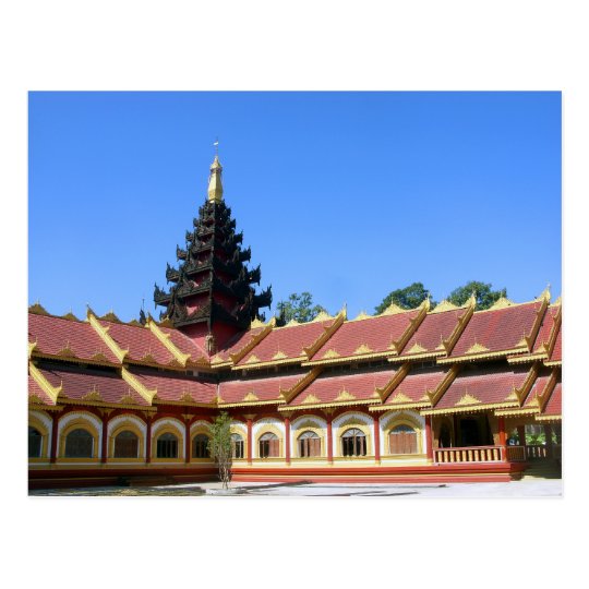 Burmese Buddhist Temple Phra Jow La Keng Postcard