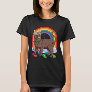 Burmese Cat Easter Eggs Bunny Rabbit T-Shirt