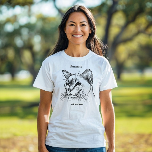 Burmese Cat Portrait T-Shirt (Creator Uploaded)