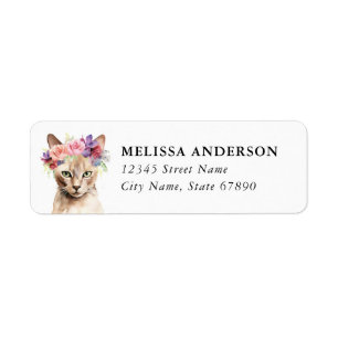 Burmese Cat Return Address Labels