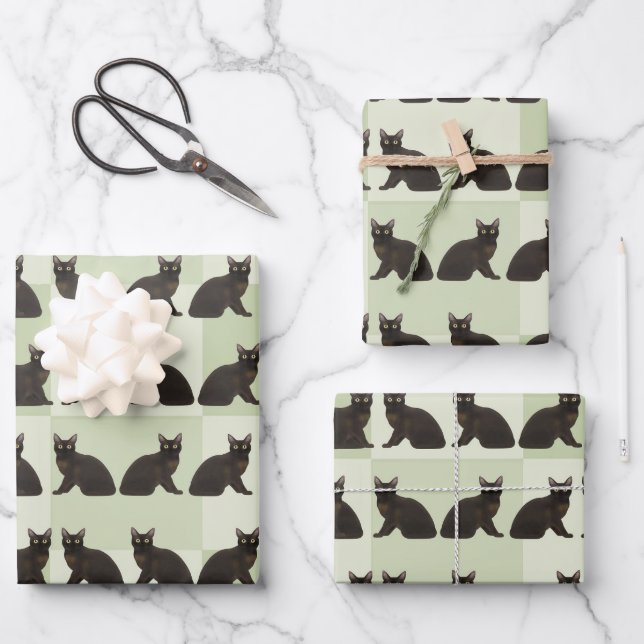 Burmese Cats Wrapping Paper Sheets (Front)