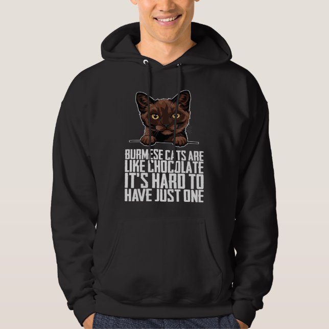 Burmese kitten  Burmese mom  Burmese dad  1 Hoodie (Front)