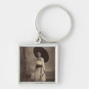 Burmese lady key ring