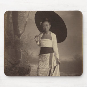Burmese lady mouse mat