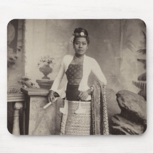 Burmese lady mouse mat