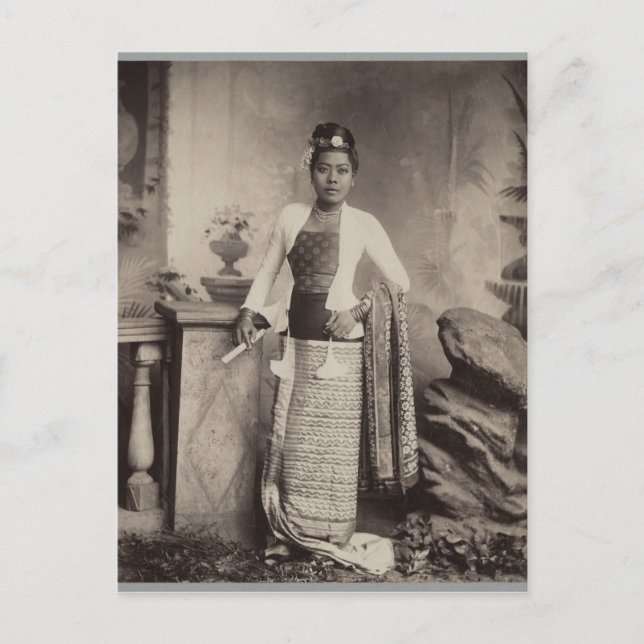 Burmese lady postcard (Front)