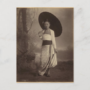 Burmese lady postcard
