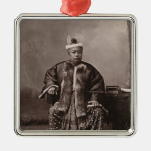 Burmese magistrate, late 19th century metal tree decoration