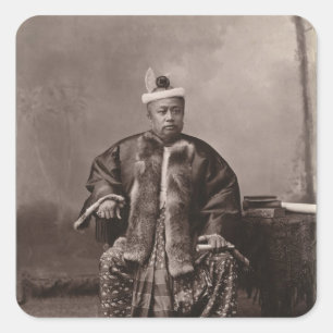 Burmese magistrate, late 19th century square sticker