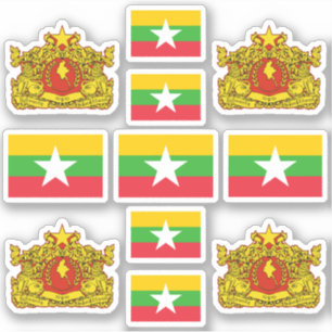 Burmese national symbols / coat of arms and flag