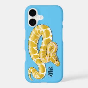 Burmese python snake cartoon illustration