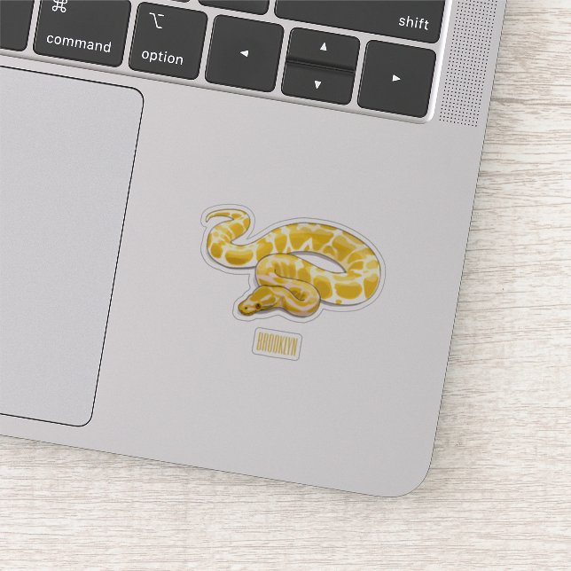 Burmese python snake cartoon illustration (Detail)