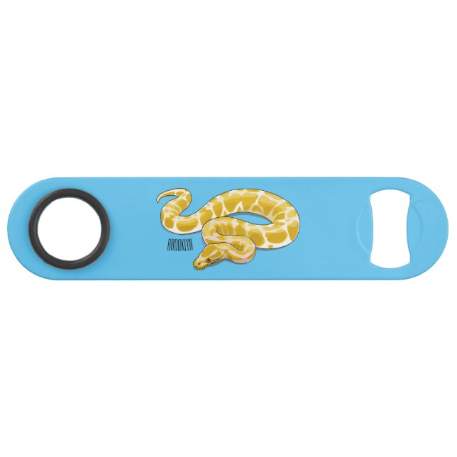 Burmese python snake cartoon illustration (Front (Horizontal))