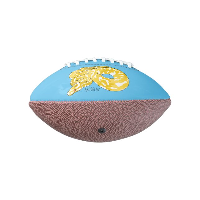 Burmese python snake cartoon illustration  american football (Rotated 270)