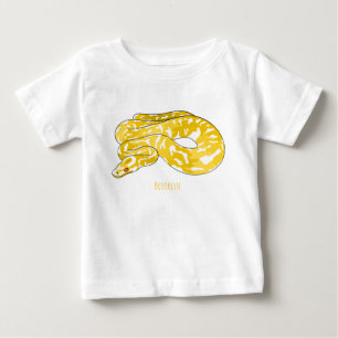Burmese python snake cartoon illustration  baby T-Shirt