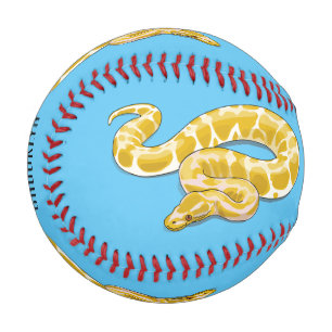 Burmese python snake cartoon illustration baseball