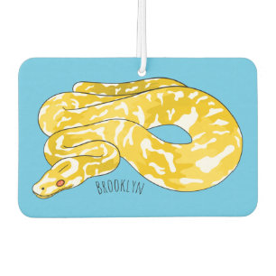 Burmese python snake cartoon illustration car air freshener
