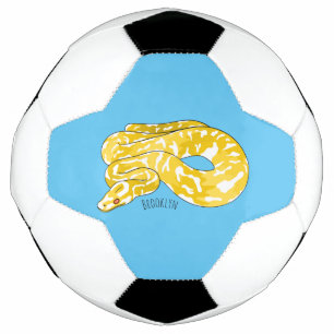 Burmese python snake cartoon illustration football
