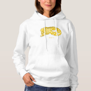 Burmese python snake cartoon illustration hoodie