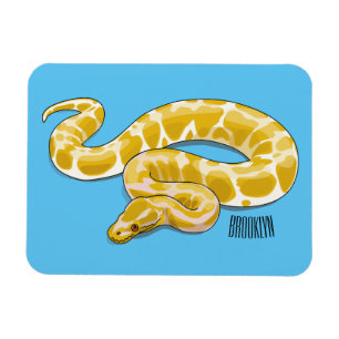 Burmese python snake cartoon illustration magnet