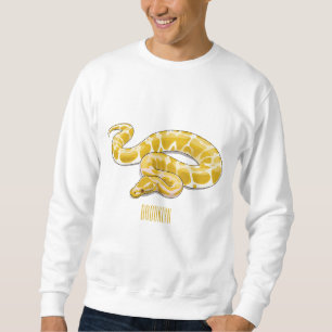 Burmese python snake cartoon illustration sweatshirt