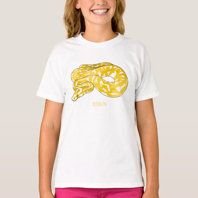 Burmese python snake cartoon illustration T-Shirt (Front)