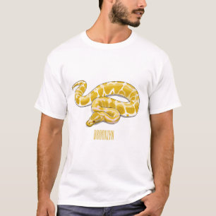 Burmese python snake cartoon illustration T-Shirt