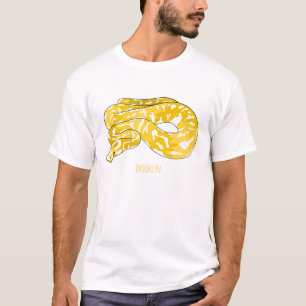 Burmese python snake cartoon illustration T-Shirt