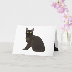 Burmese Sable Cat Greeting Card