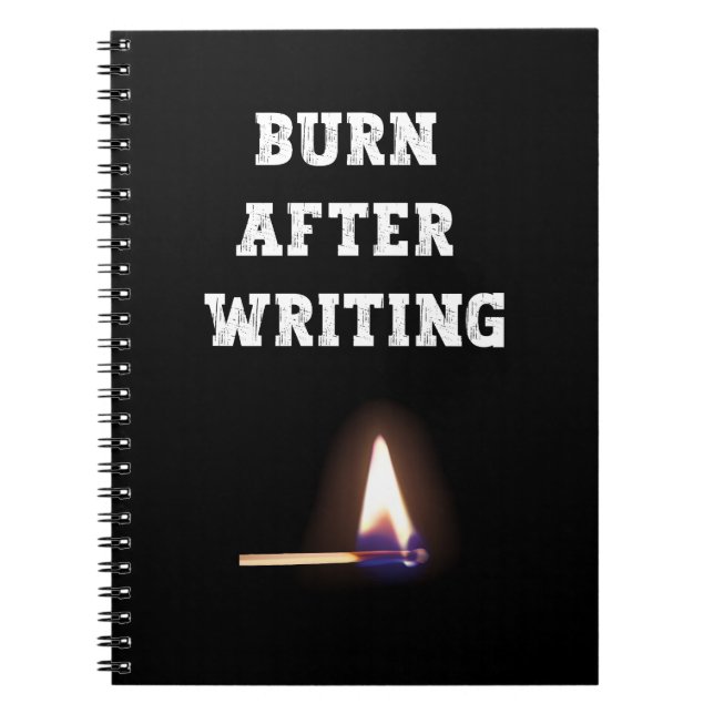 Burn After Writing Notebook (Front)