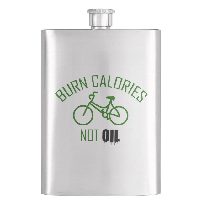 Burn Calories Not Oil Hip Flask (Front)