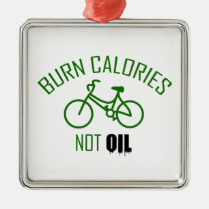 Burn Calories Not Oil Metal Tree Decoration