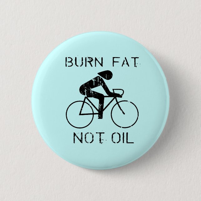 Burn Fat biking 6 Cm Round Badge (Front)