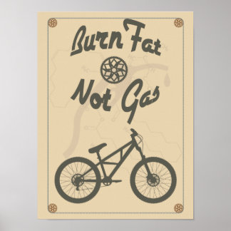 Burn fat not gas poster