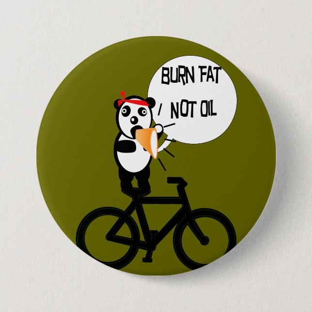 Burn Fat Not Oil 7.5 Cm Round Badge (Front)
