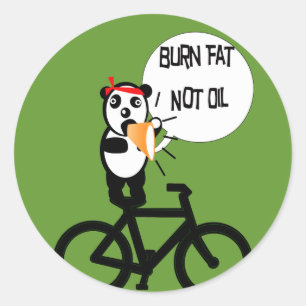 Burn Fat Not Oil Classic Round Sticker