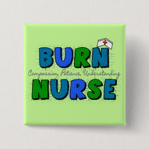 Burn Nurse Gifts--Artsy and Whimsical Design 15 Cm Square Badge