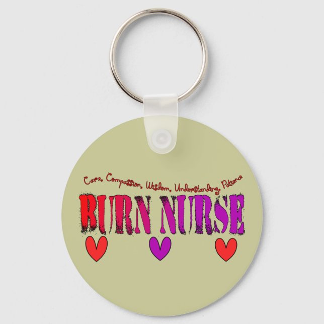 Burn Nurse Gifts Key Ring (Front)
