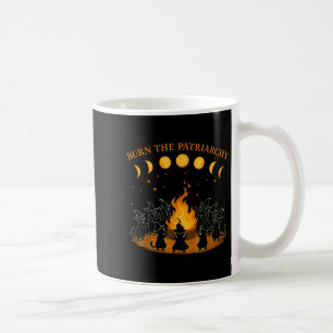 Burn The Patriarchy Cat Witch Funny Feminist Hallo Coffee Mug