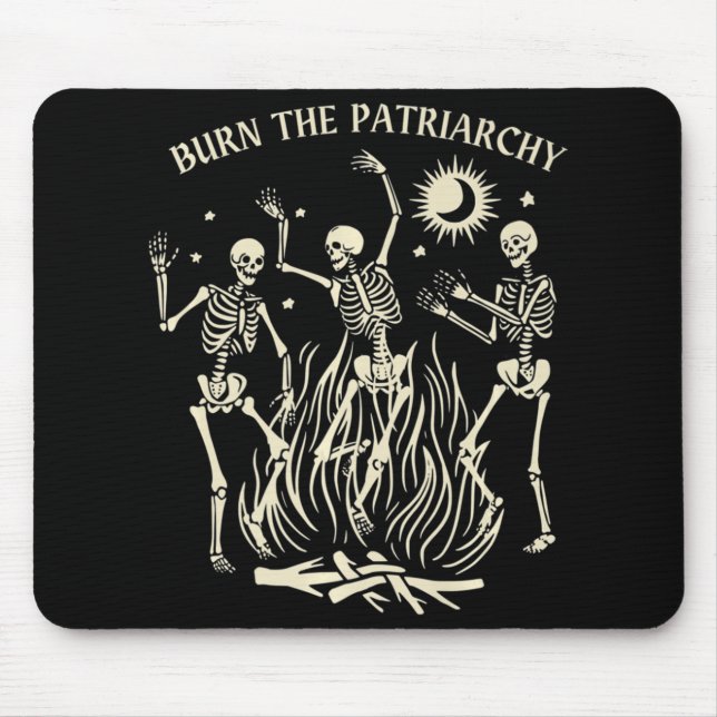 Burn The Patriarchy Fun Feminist Halloween   Mouse Mat (Front)