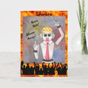 Burn Your Gloom Away Zozobra A Santa Fe Tradition Holiday Card