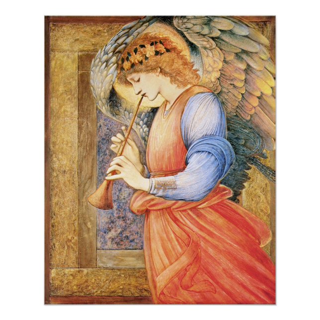 Burne-Jones Angel playing flageolet CC1152 Larger Poster (Front)