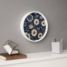 Burne-Jones Style Florals | Indigo Watercolor Art